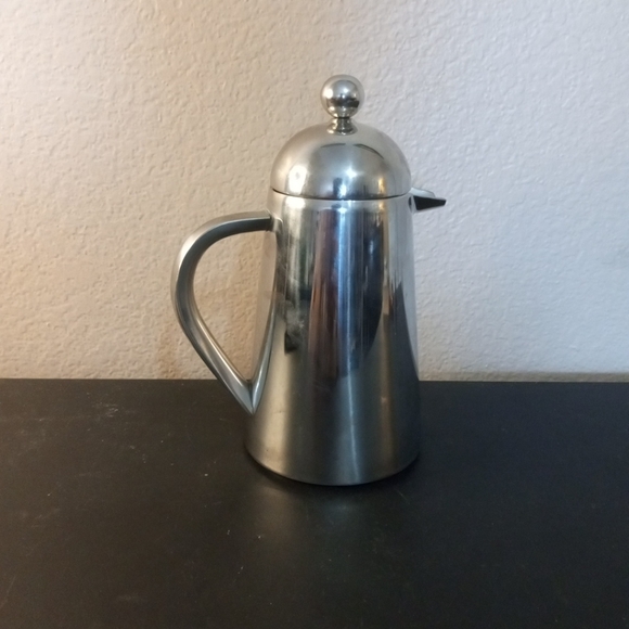 NEW La Cafetiere 10oz Chrome Finish French Press Coffee Maker. - Picture 2 of 6